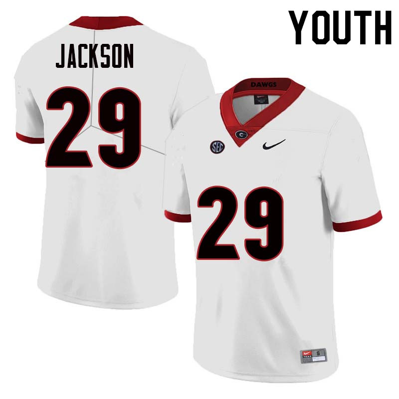 Youth Georgia Bulldogs #29 Darius Jackson College Football Jerseys Sale-White - Click Image to Close